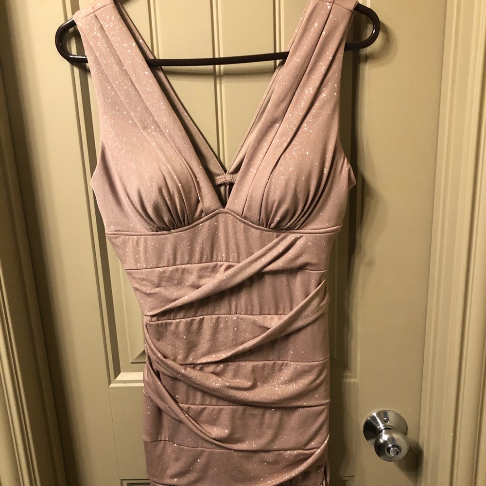 Gold bodycon dress
